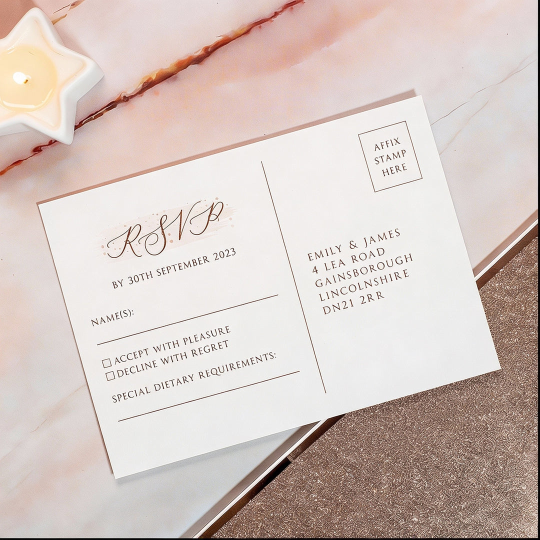 Sparkly Circle A5 Postcard Invitation