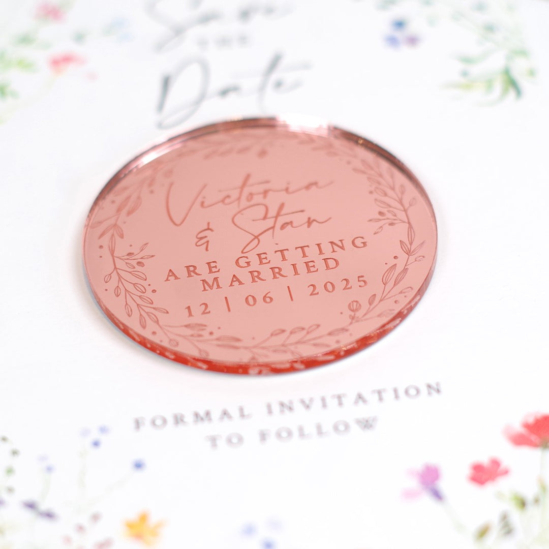 Watercolour Wildflower Wedding Save The Date Magnet-Weddings by Lumi
