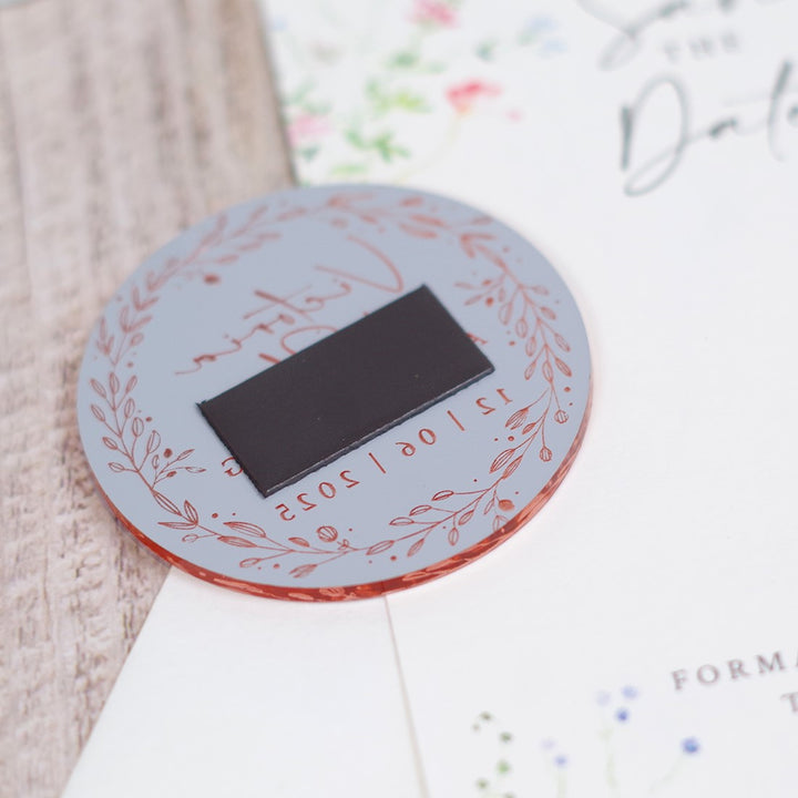 Watercolour Wildflower Wedding Save The Date Magnet-Weddings by Lumi