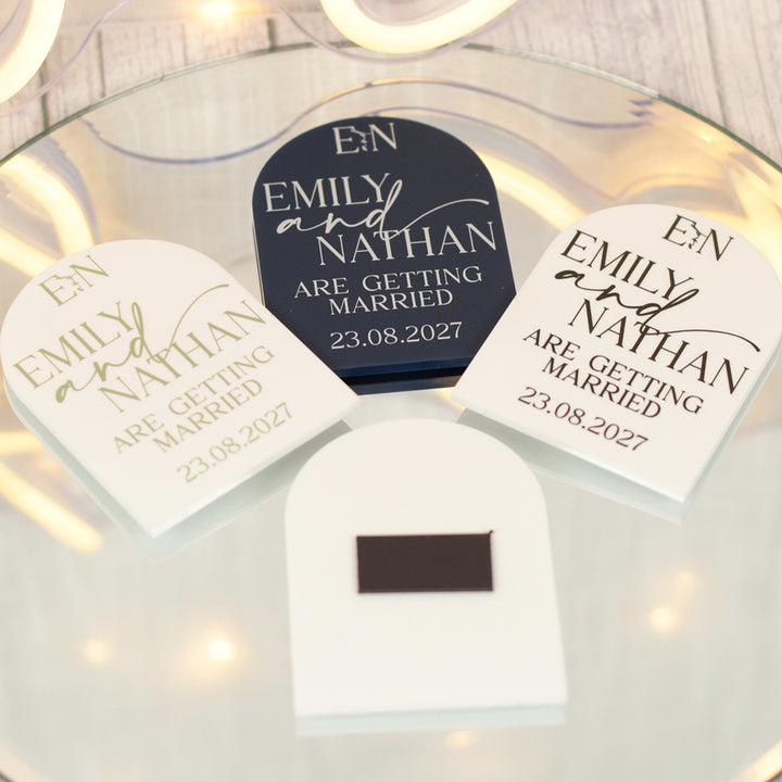 Manhattan Acrylic Wedding Save The Date Magnet &amp; Card