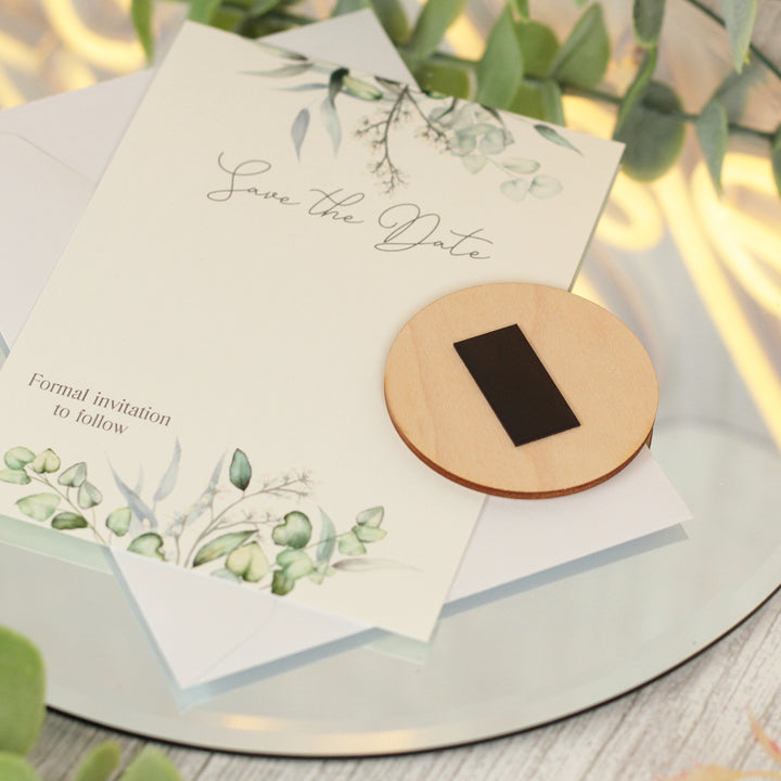 Eucalyptus Wedding Save The Date Magnet
