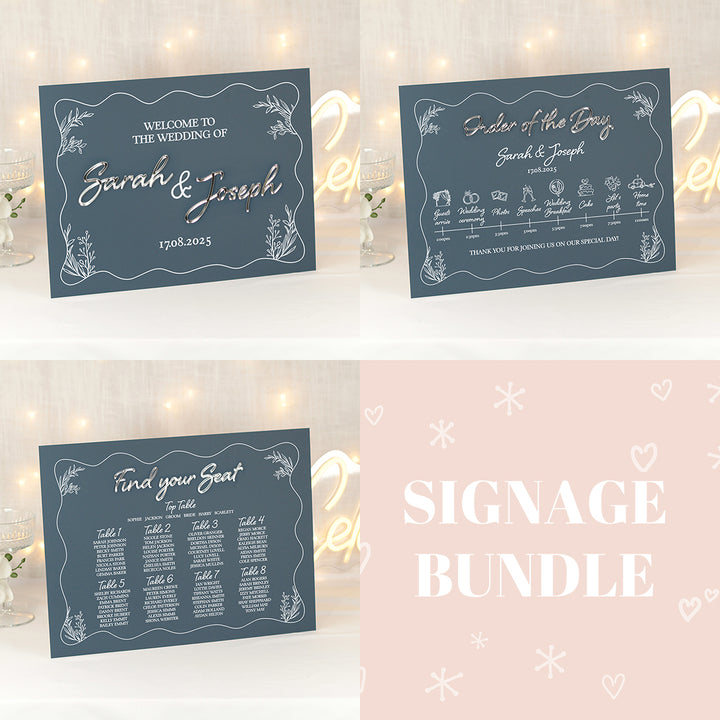 Signage Bundle: Wavy Edge-Weddings by Lumi