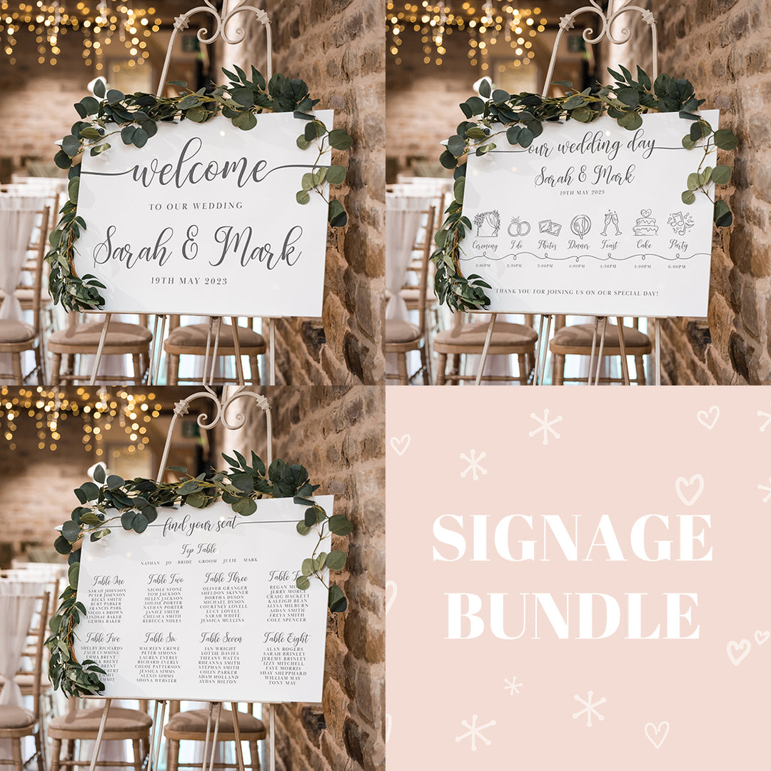 Signage Bundle: Classic Script-Weddings by Lumi