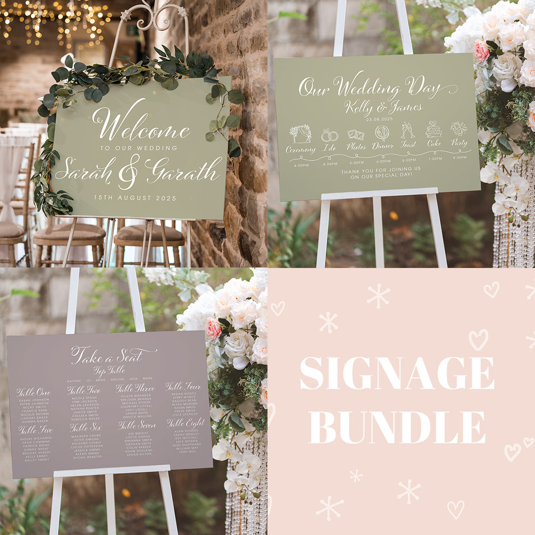 Signage Bundle: Elegant Script-Weddings by Lumi