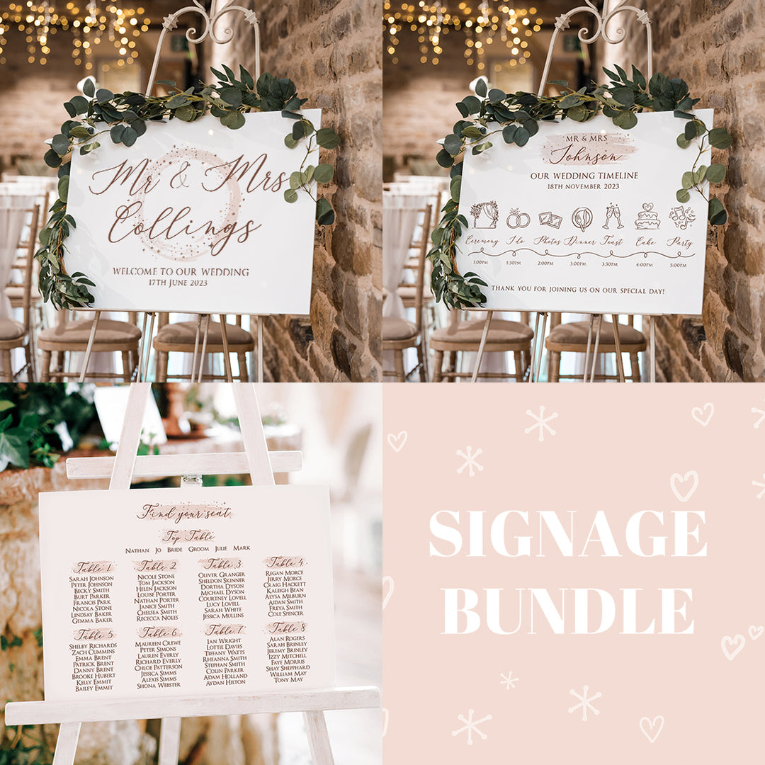 Signage Bundle: Sparkly Circle-Weddings by Lumi