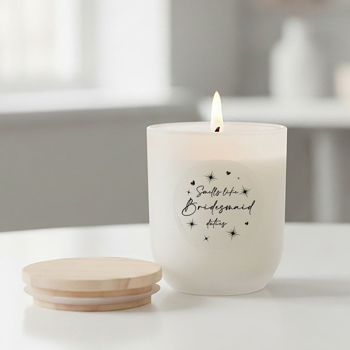 Smells like Bridal Party Duties Diamante Embellished Stemless Glass and Candle Gift Boxed Set