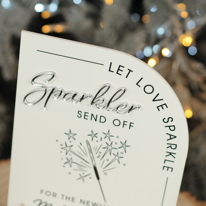 Modern Arch Sparkler Sign-Weddings by Lumi