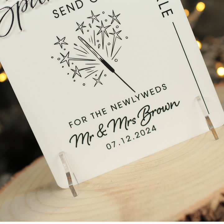 Modern Arch Sparkler Sign-Weddings by Lumi