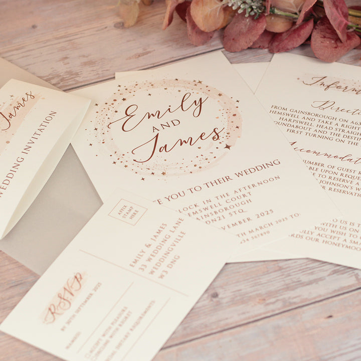 Sparkly Circle Vellum Wrapped Invitation Bundle