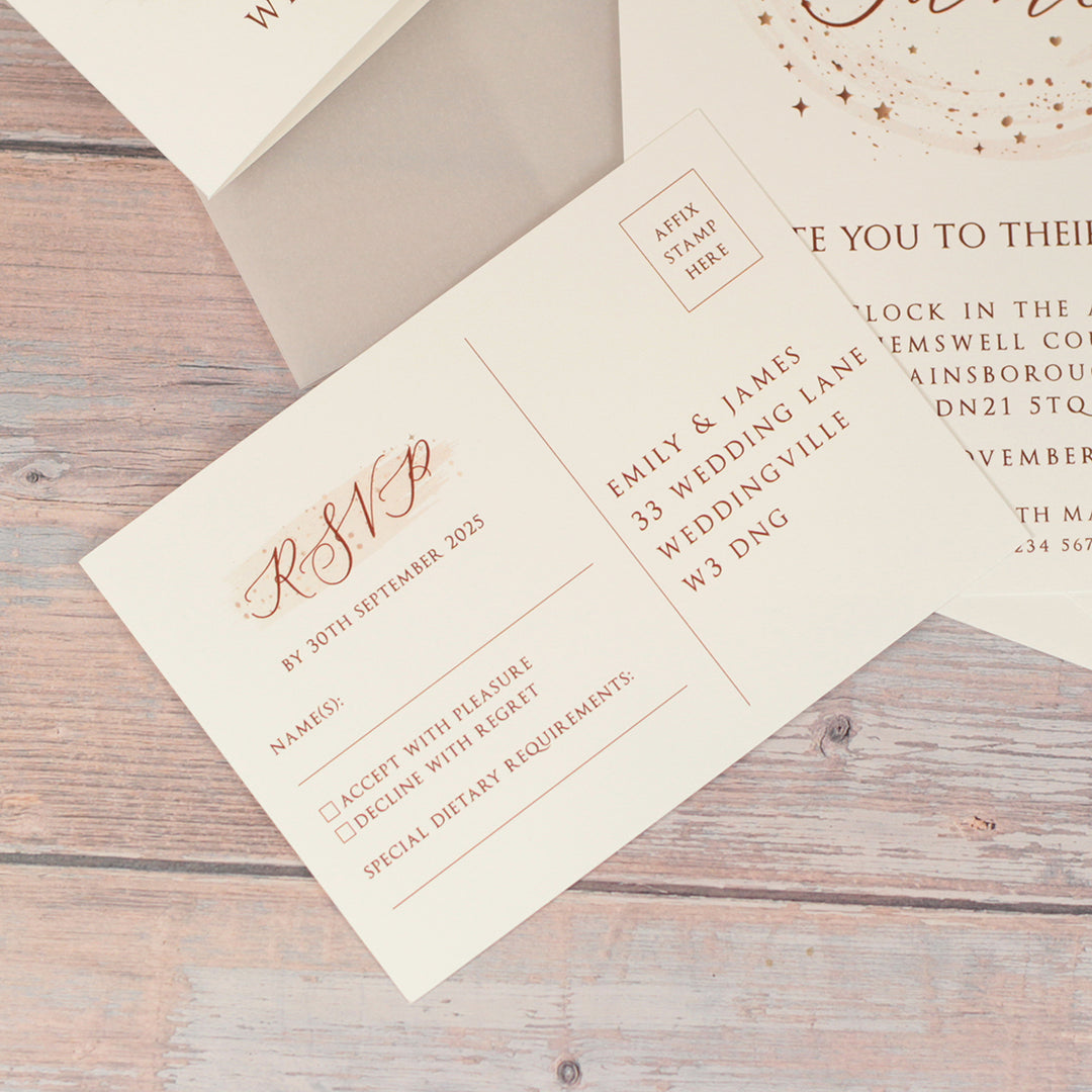 Sparkly Circle Vellum Wrapped Invitation Bundle