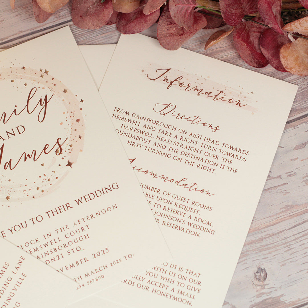 Sparkly Circle Vellum Wrapped Invitation Bundle