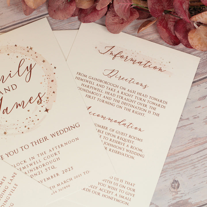 Sparkly Circle Vellum Wrapped Invitation Bundle