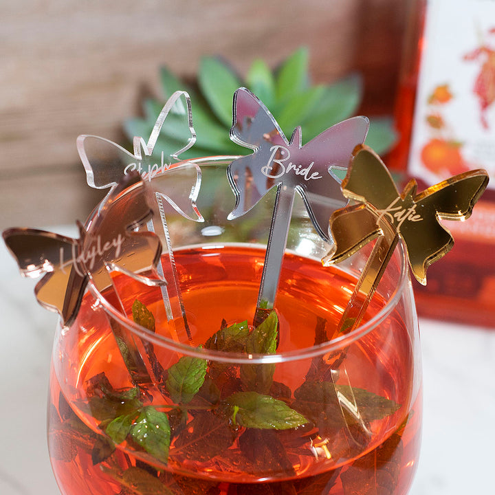 Butterfly Acrylic Drink Stirrer Place Settings-Weddings by Lumi