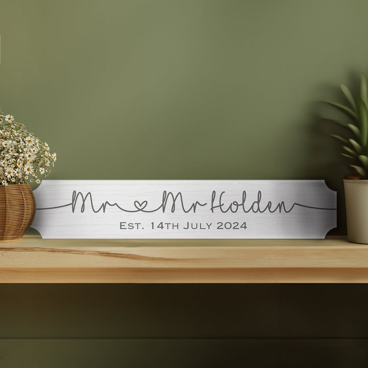 Head Table Love Heart Acrylic Street Sign-Weddings by Lumi