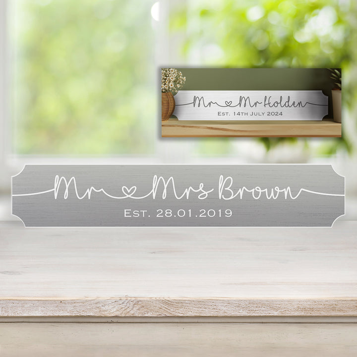 Head Table Love Heart Acrylic Street Sign-Weddings by Lumi