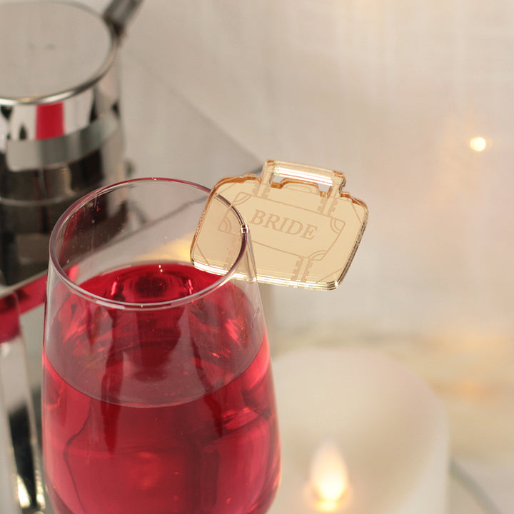 Suitcase Destination Wedding Wine Glass Charm Place Settings-Weddings by Lumi