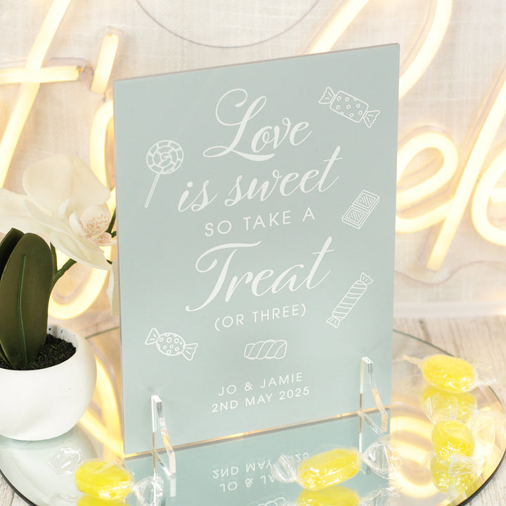 Elegant Script Sweet Bar Acrylic Sign