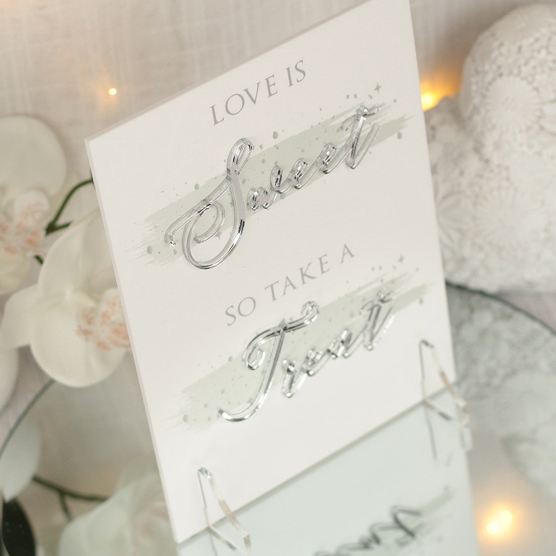 Sparkly Circle Sweet Bar Acrylic Sign