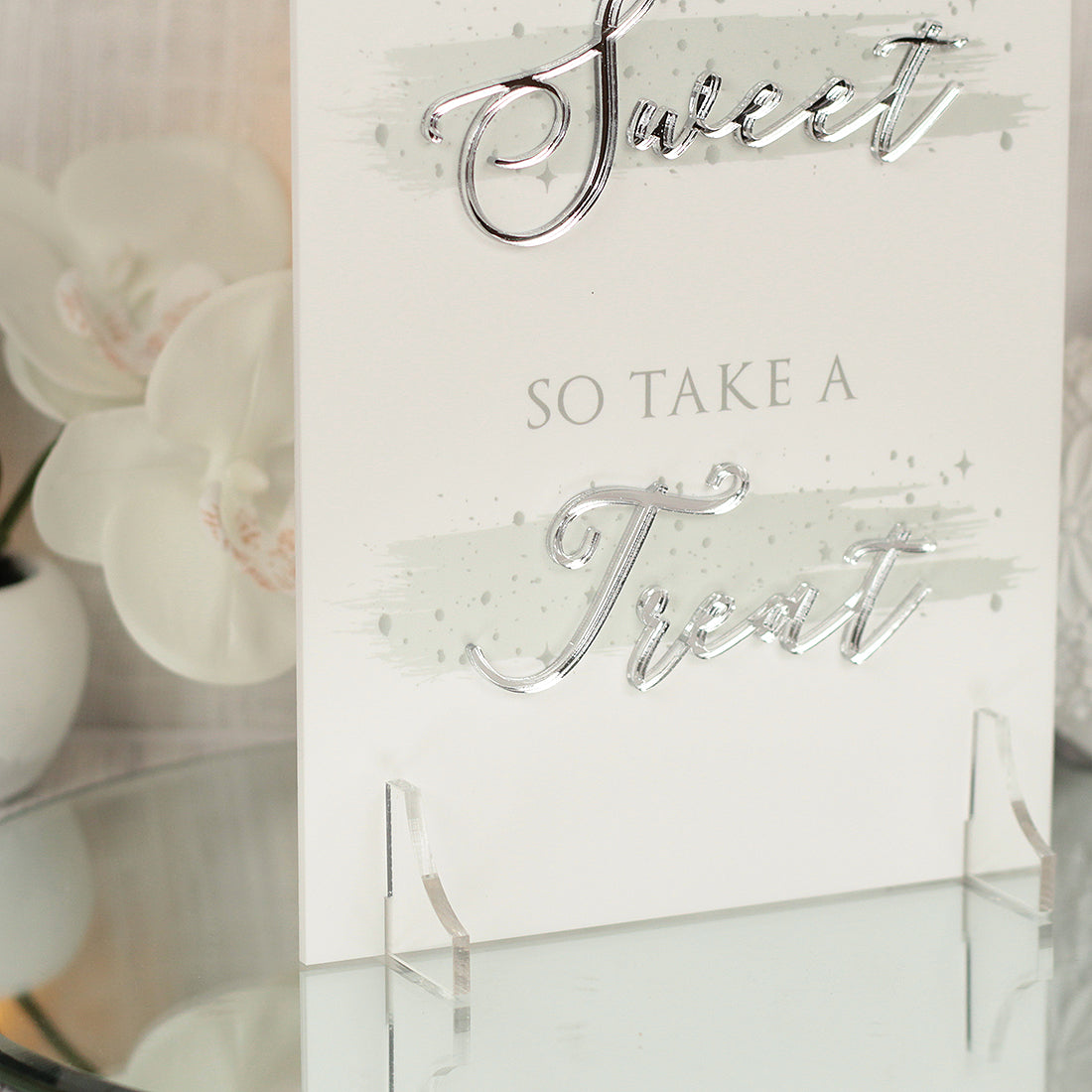 Sparkly Circle Sweet Bar Acrylic Sign