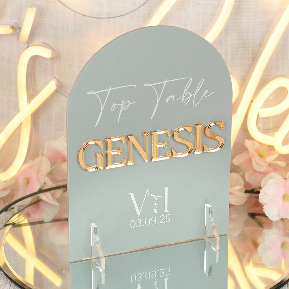 Manhattan Table Number Acrylic Sign