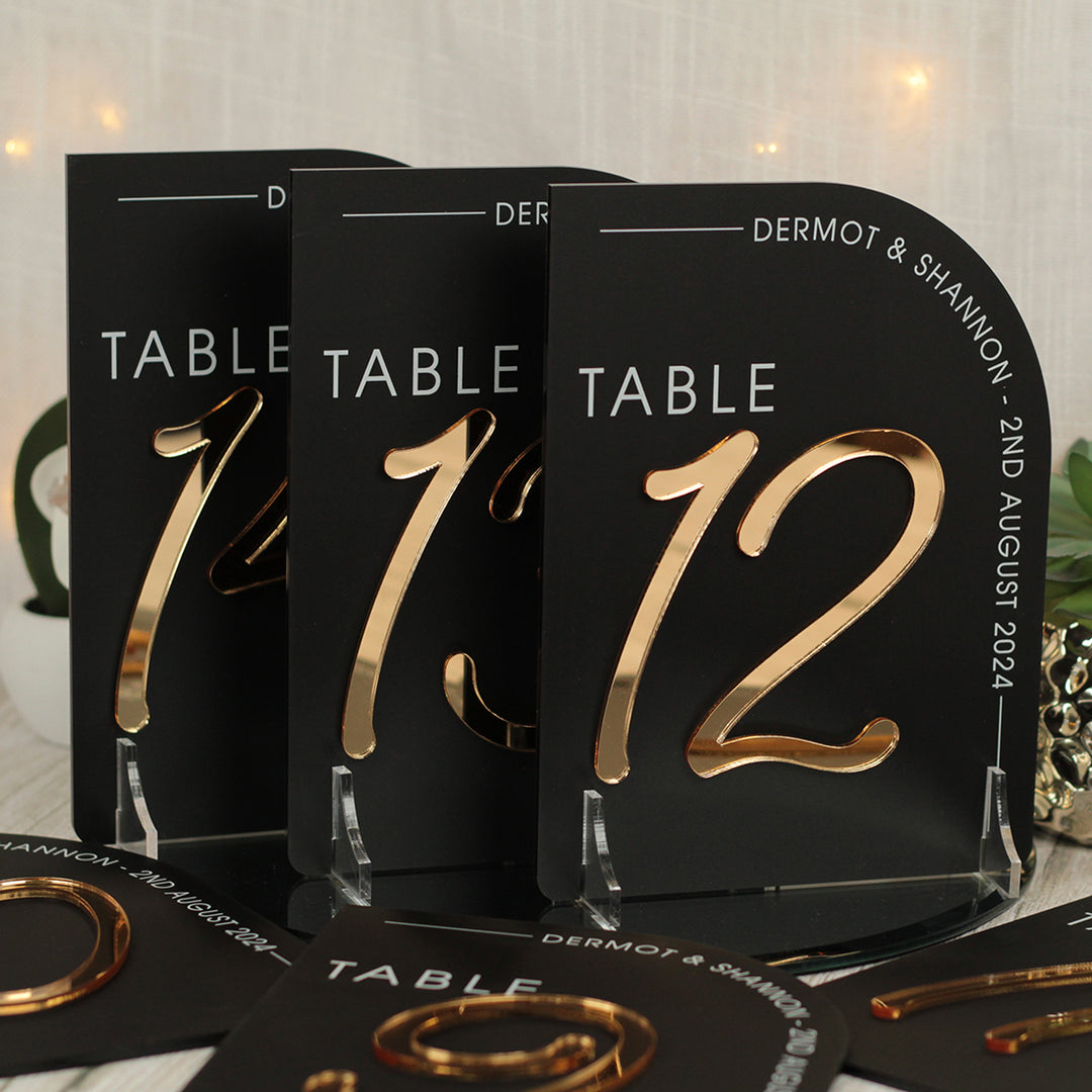 Pretty Table Numbers Modern Arch Table Number Acrylic Sign – Weddings by Lumi