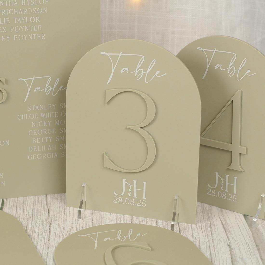 Manhattan Table Number Acrylic Sign