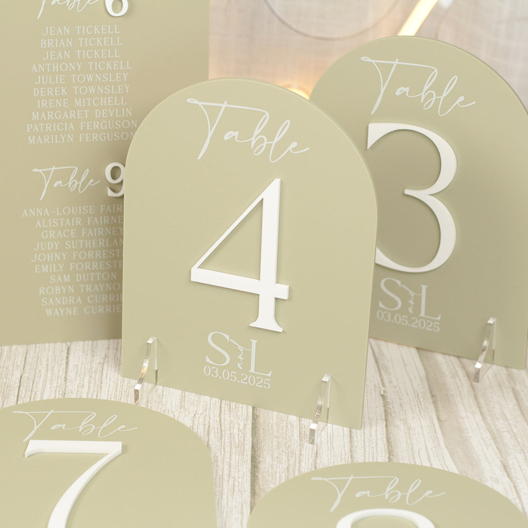 Manhattan Table Number Acrylic Sign