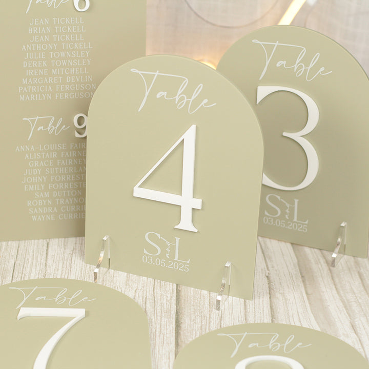Manhattan Table Number Acrylic Sign