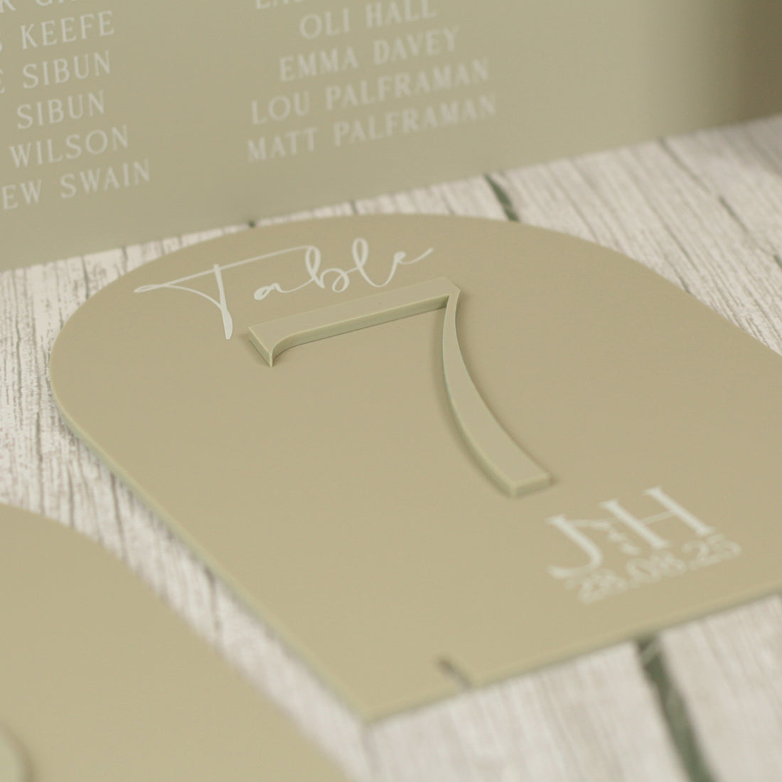 Manhattan Table Number Acrylic Sign