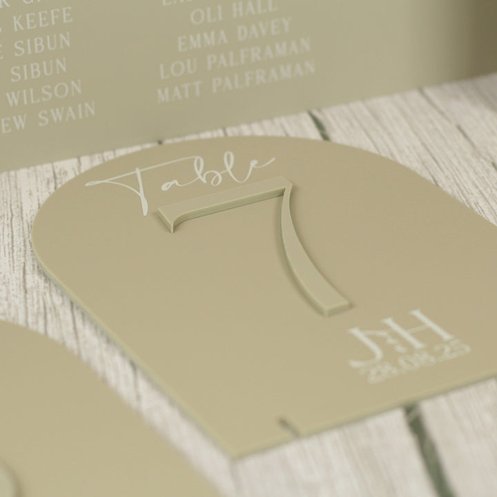 Manhattan Table Number Acrylic Sign