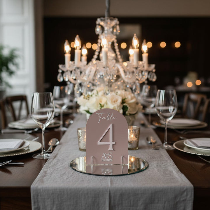 Manhattan Table Number Acrylic Sign