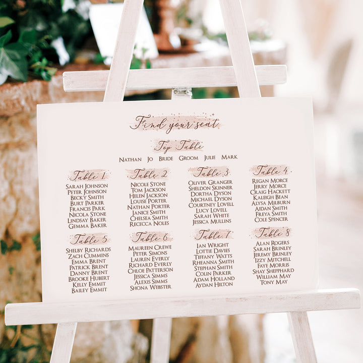 Sparkly Circle Wedding Table Seating Plan-Weddings by Lumi