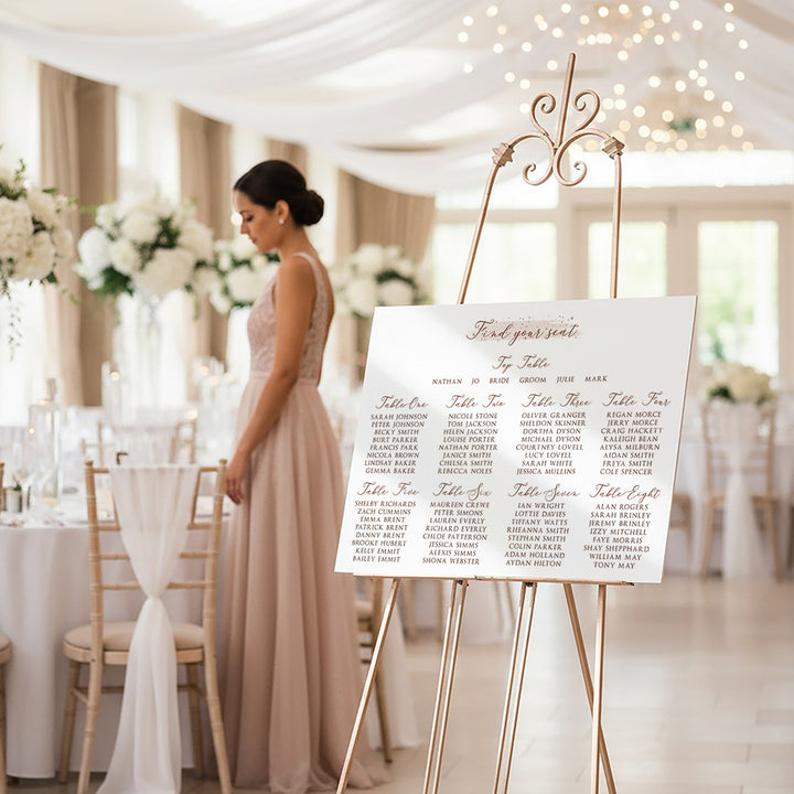 Sparkly Circle Wedding Table Seating Plan