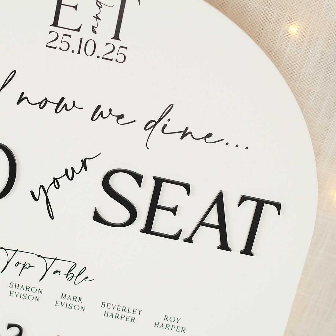 Manhattan Acrylic Table Plan