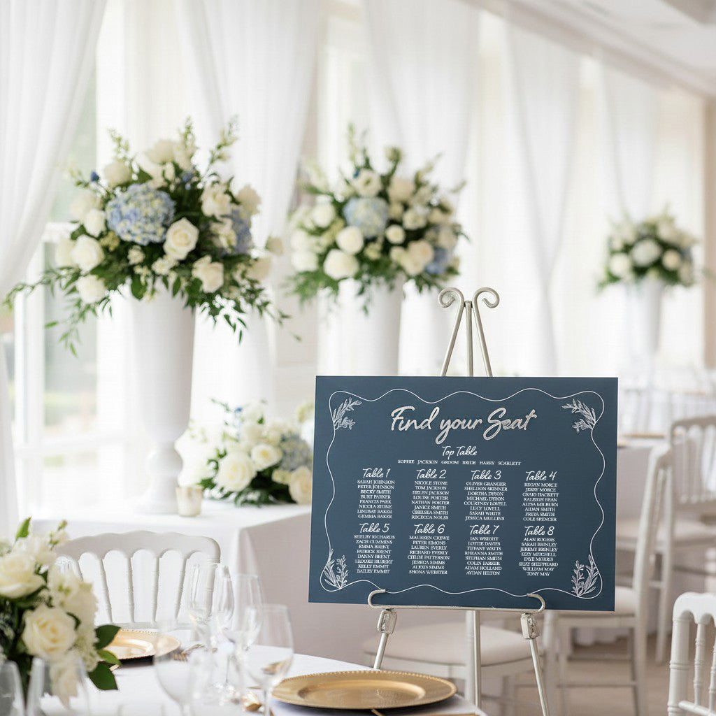 Wavy Edge Acrylic Table Plan