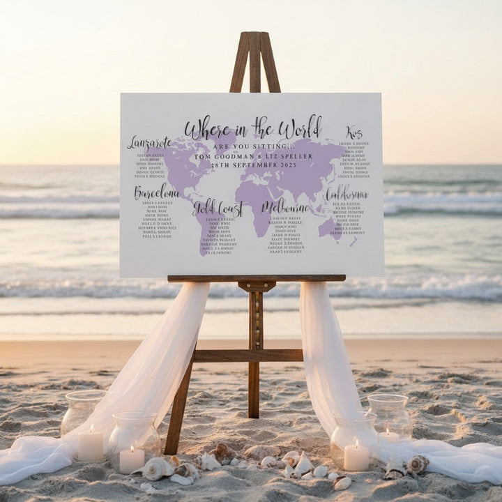 Where in the World are you Sitting Table Plan