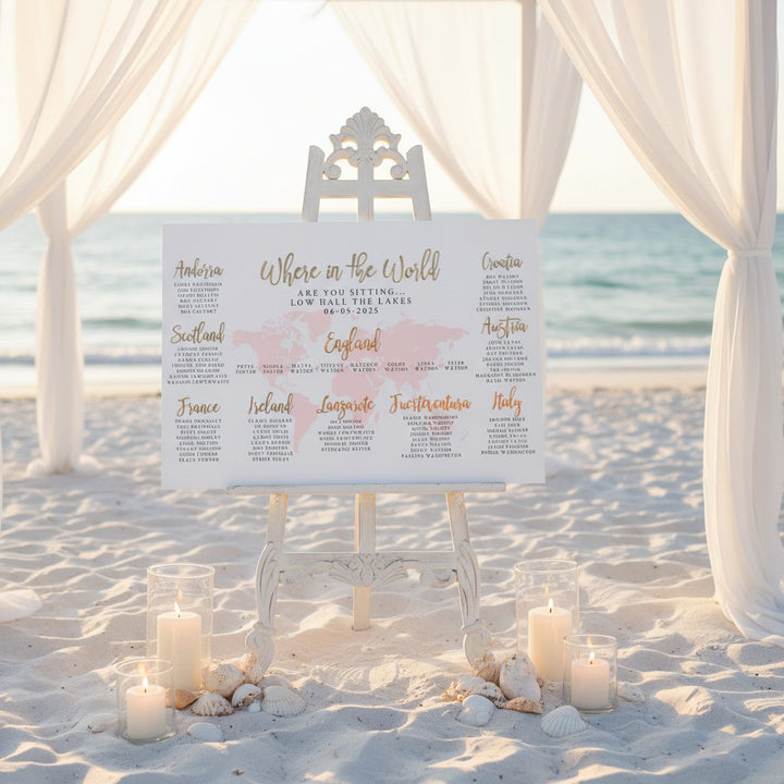 Where in the World are you Sitting Table Plan
