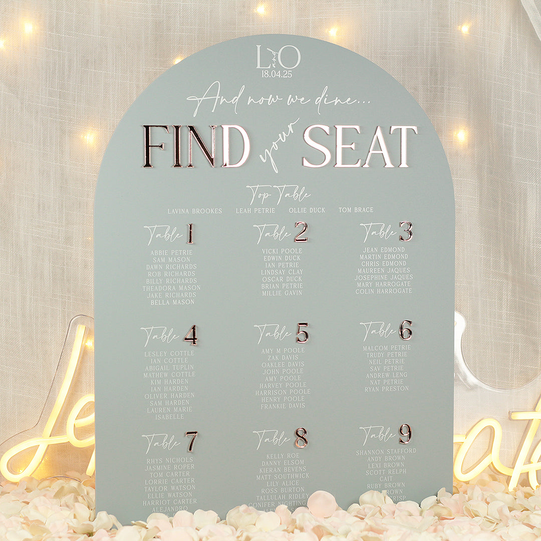 Manhattan Acrylic Table Plan