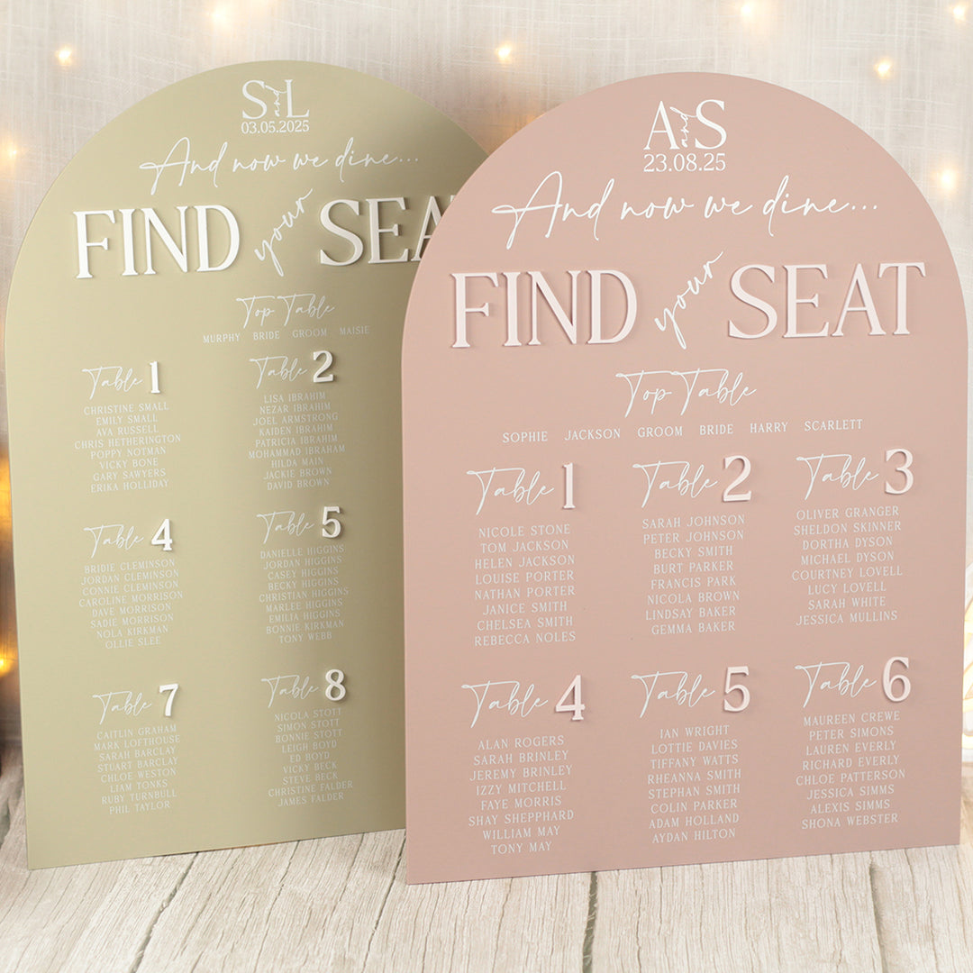 Manhattan Acrylic Table Plan