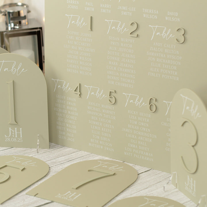 Manhattan Acrylic Table Plan