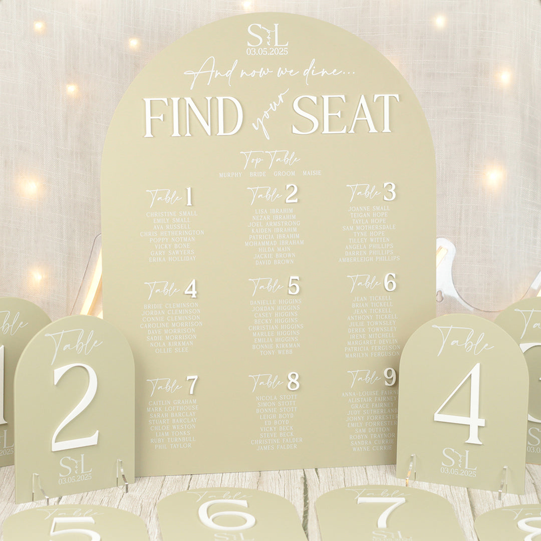 Manhattan Acrylic Table Plan