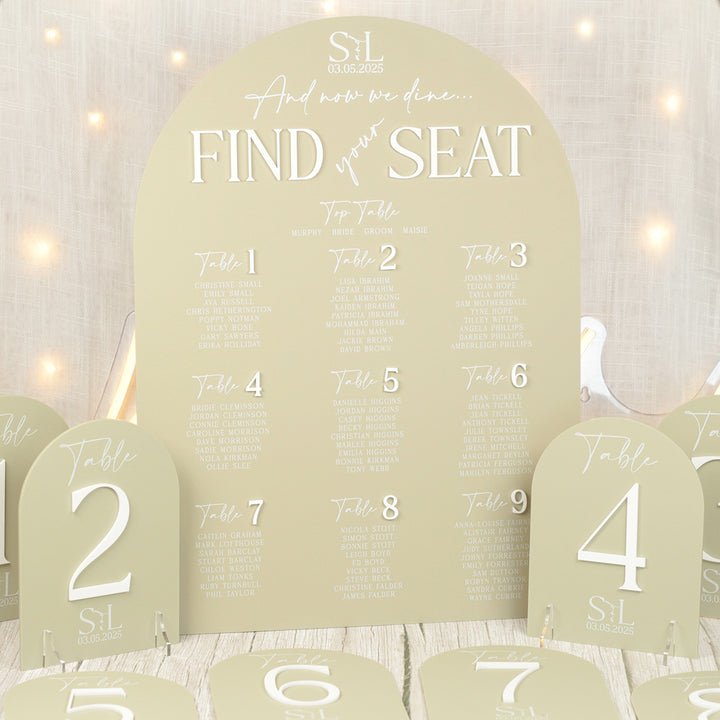 Manhattan Acrylic Table Plan
