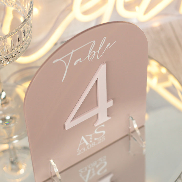 Manhattan Table Number Acrylic Sign