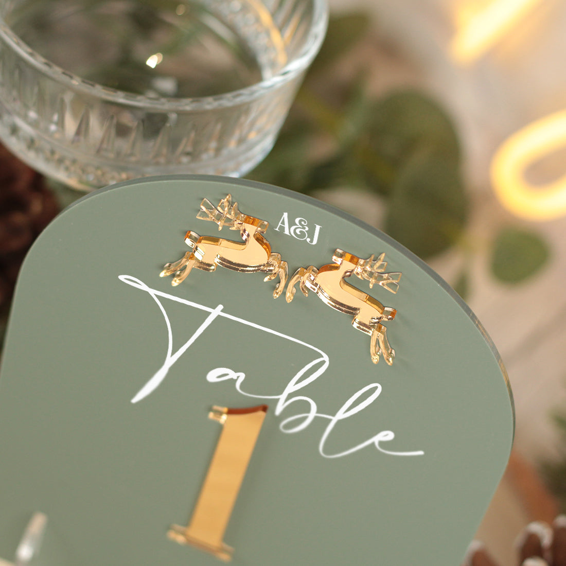 Noelle Table Number or Name Acrylic Sign