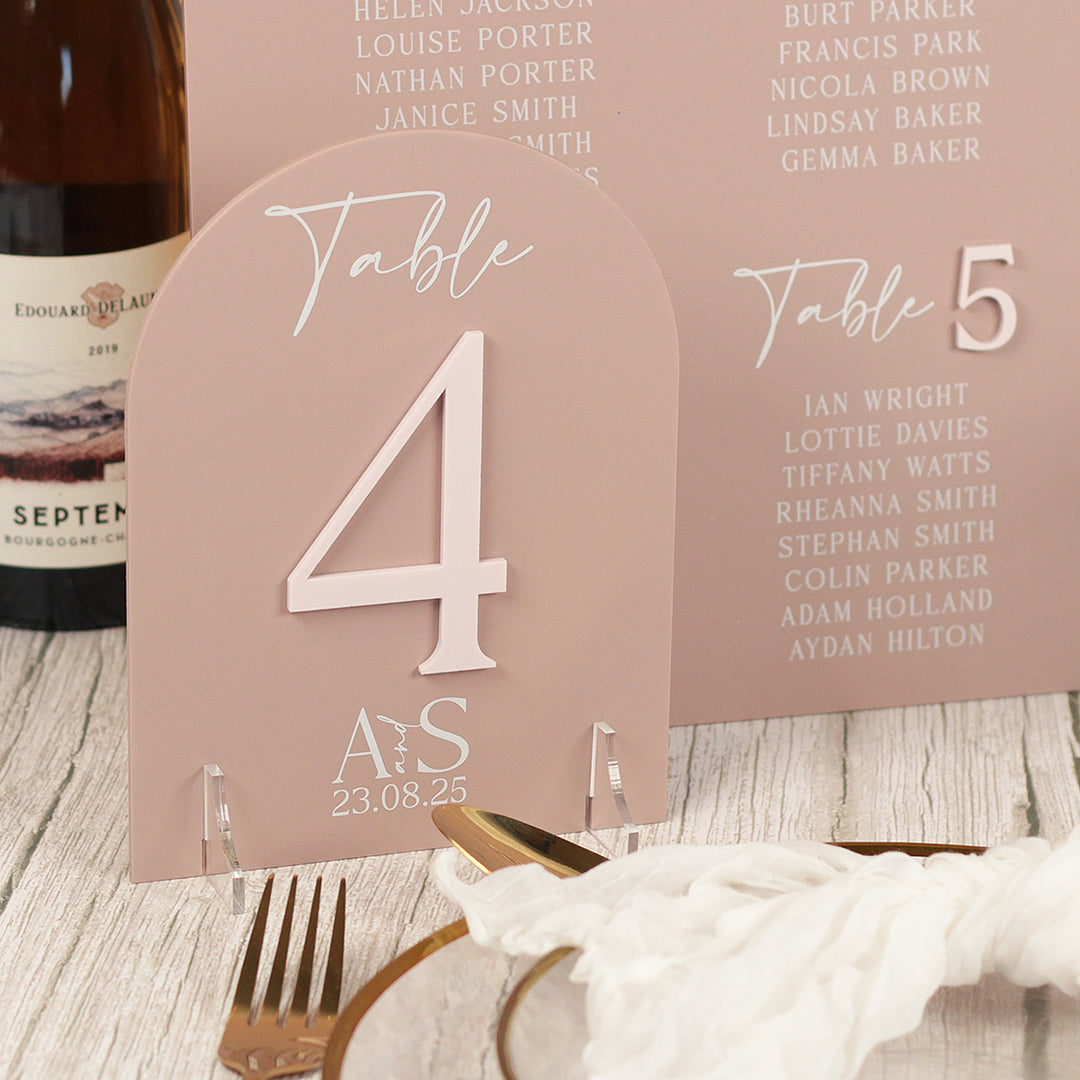 Manhattan Table Number Acrylic Sign