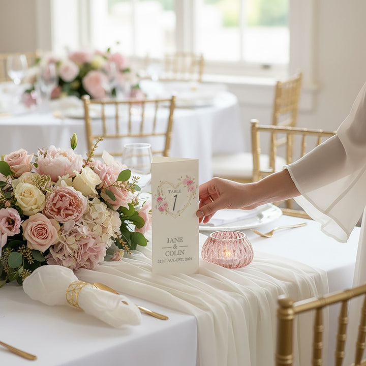 Geometric Heart Tri-Fold Freestanding Table Centrepiece