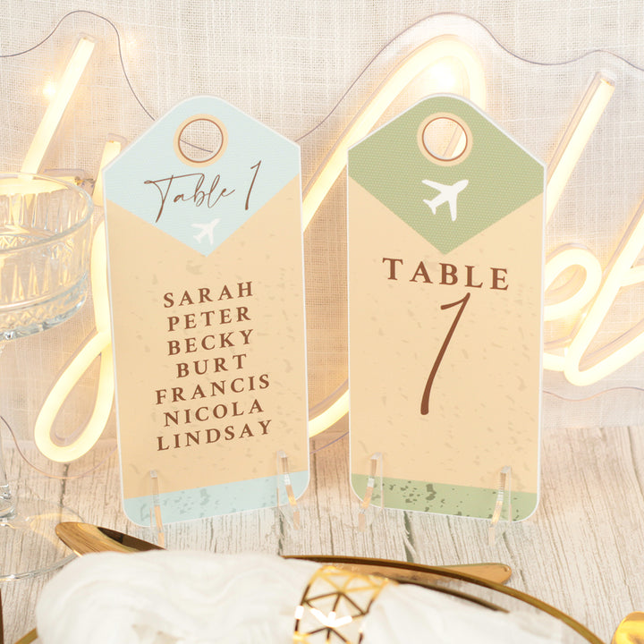 Luggage Tag Acrylic Table Number