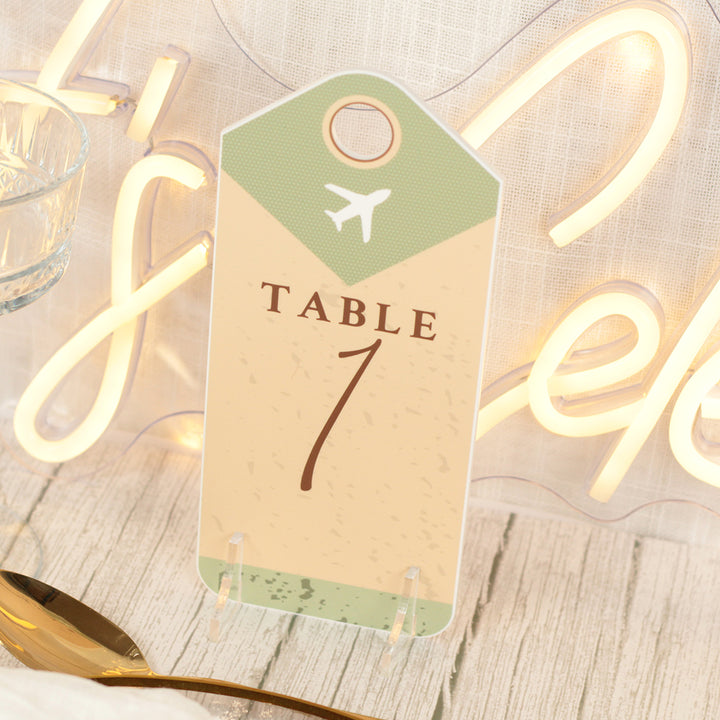 Luggage Tag Acrylic Table Number