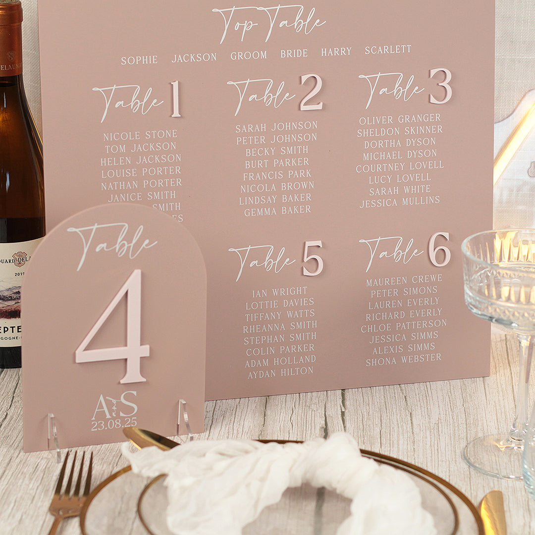 Manhattan Acrylic Table Plan