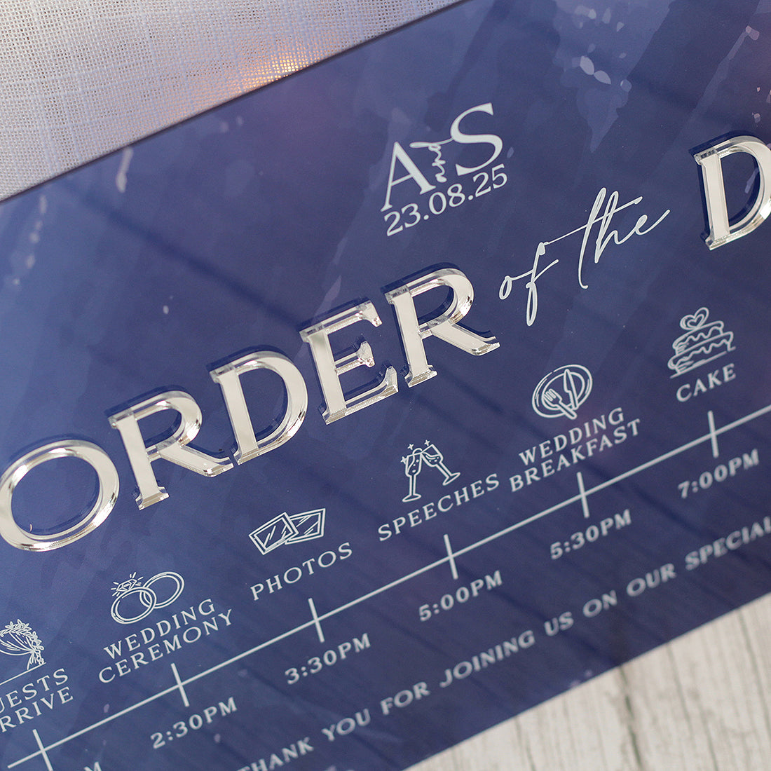 Colour Splash Order of the Day Timeline